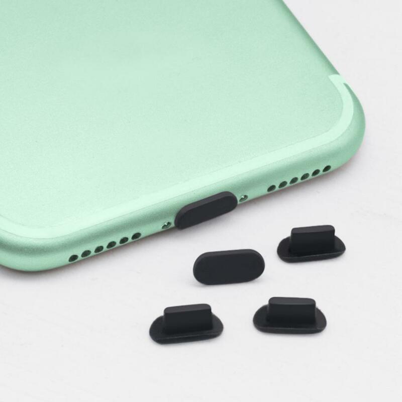 Bouchons anti-poussière en silicone pour téléphone portable, étui pour écouteurs de charge, bouchons anti-poussière pour tablette, accessoires pour Apple, 5 pièces