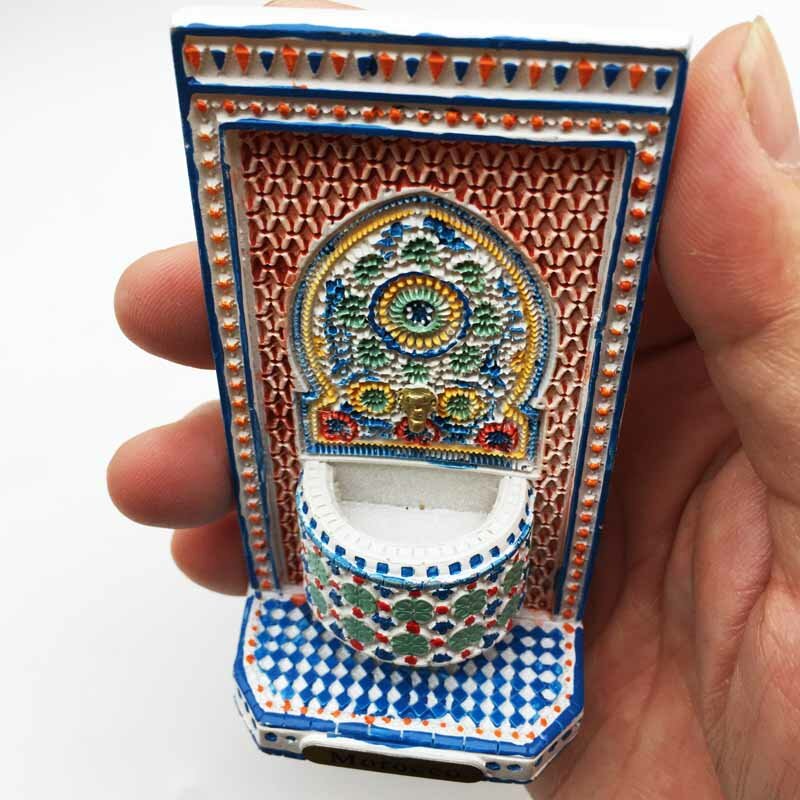 Europe Morocco 3D Fridge Magnets Tourist Souvenir Decoration Articles Handicraft Magnetic Refrigerator Collection Gifts