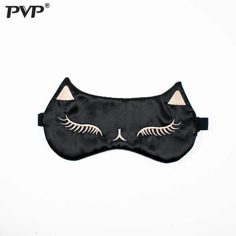 Двухсторонняя маска для глаз из чистого шелка с эффектом PVP, повязка на глаза для сна