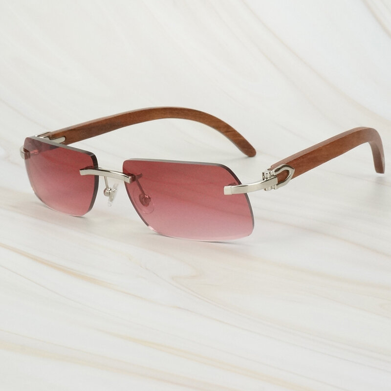 Деревянные ретро солнцезащитные очки без оправы для мужчин и женщин, солнцезащитные очки для вождения, рыбалки, роскошные очки Carter в оправе,...
