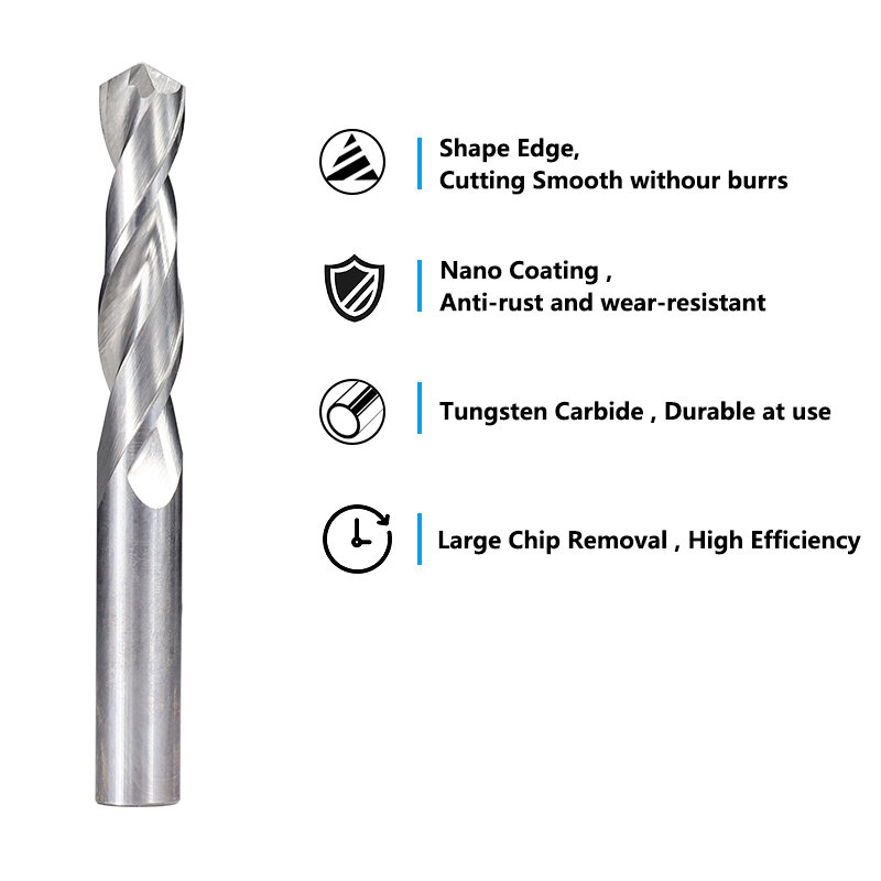 CMCP Carbide Alloy Drill 1-12mm Tungsten Steel Twist Drill Bit Wood Metal Hole Cutter For CNC Lathe Machine Drilling Tools