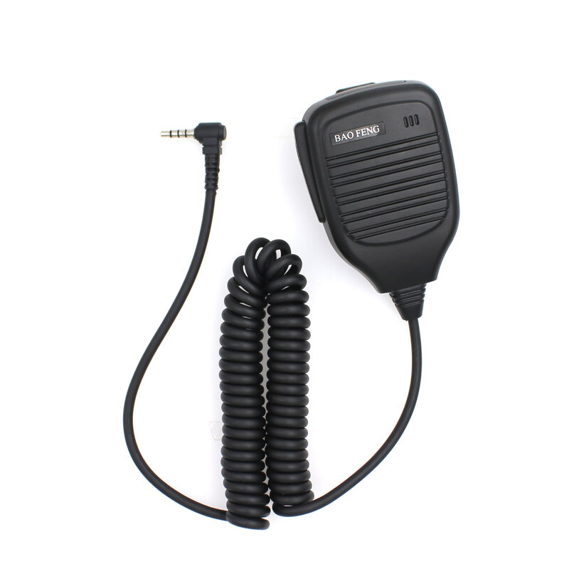 Microfone portátil para walkie talkie baofeng com cabo de áudio de 3.5mm