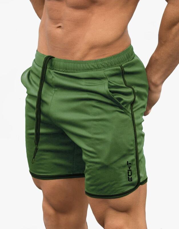 Novos Homens Treino de Musculação Aptidão Calções Homem Verão Masculino Malha Respirável Quick Dry Sportswear Basculador Praia Calças Curtas
