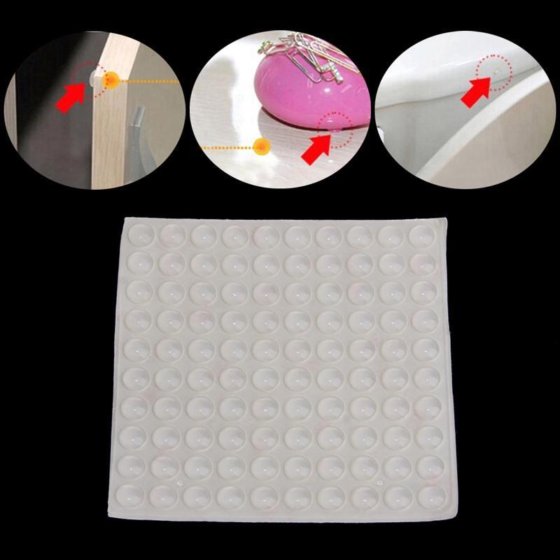 Transparent Self-Adhesive Silicone Floor Mats Shock Absorption Buffer Anti-Collision Particle Stickers Furniture Non-Slip Mat