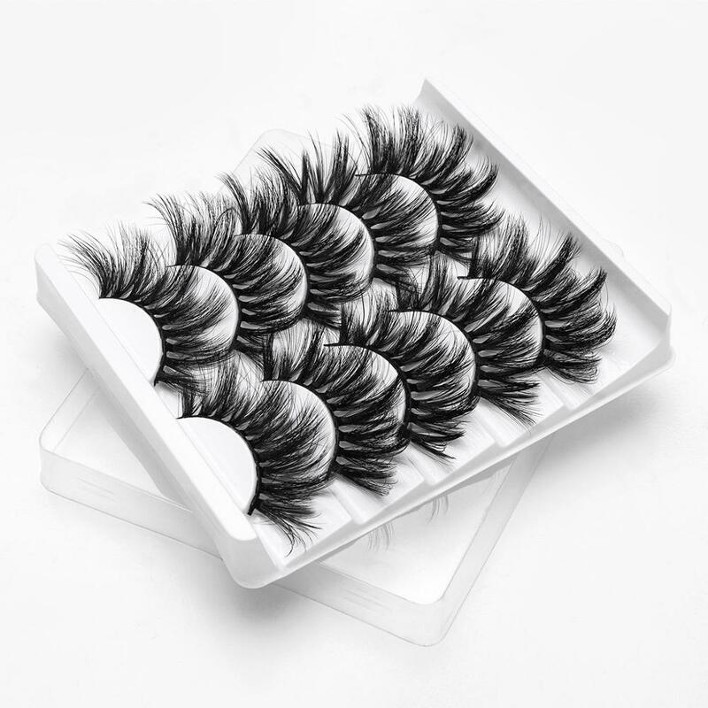 5 pares de pestañas postizas de pelo de visón 3D SEXYSHEEP, pestañas largas naturales/gruesas, herramientas de extensión de belleza de maquillaje Wispy