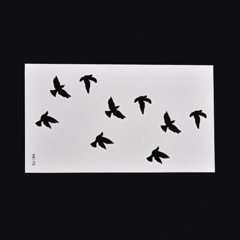 Lucu Burung Walet Bulu Sementara Stiker Burung Air Transfer Tato Wanita Tubuh Dada Lengan Seni Tato Pria Hand
