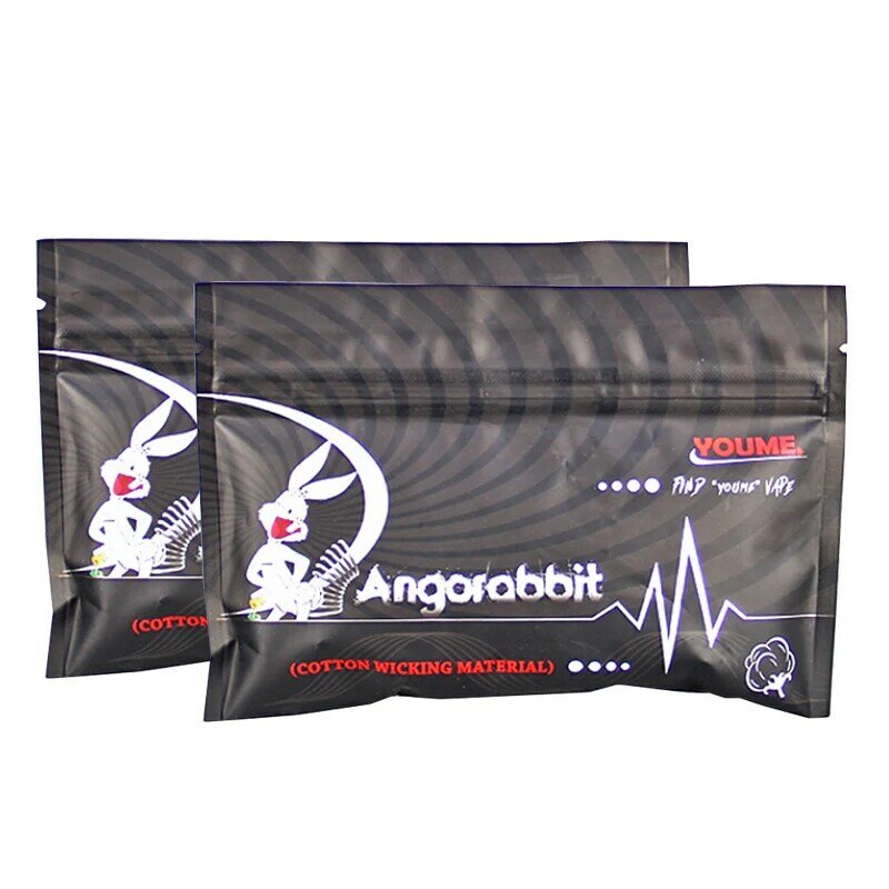 Angorabbit vape algodão e-cig acessórios diy bacon algodão de alta qualidade wicking material para bobina de construção