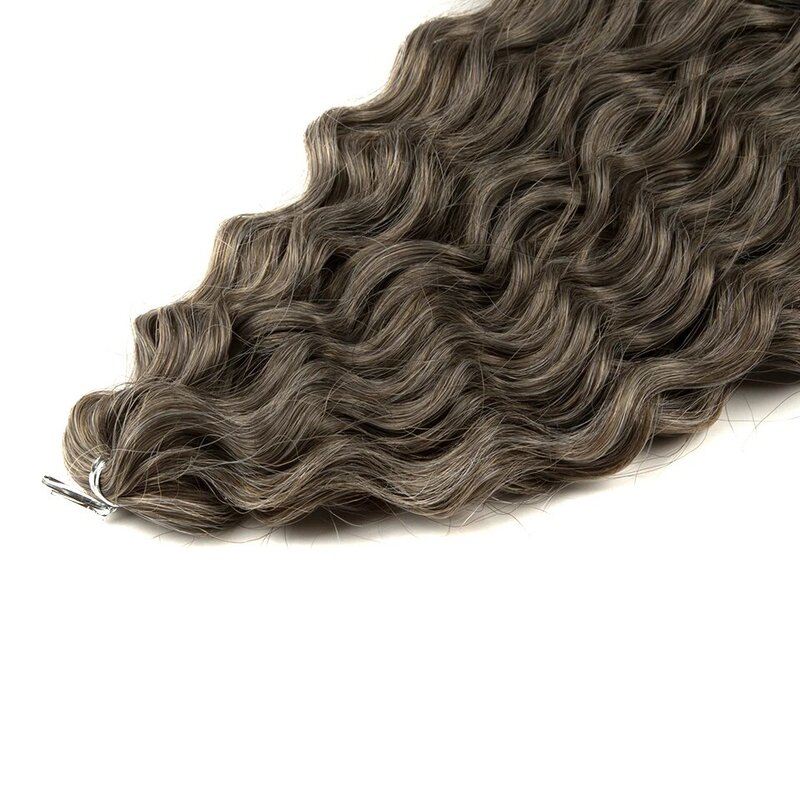FASHION IDOL – tresses synthétiques ondulées au Crochet, Extension de cheveux blonds ombrés, 30 pouces