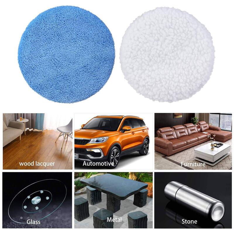 5 To 6 Inches Microfiber Polishing Pad for Car Polisher Bonnet 18 Packs