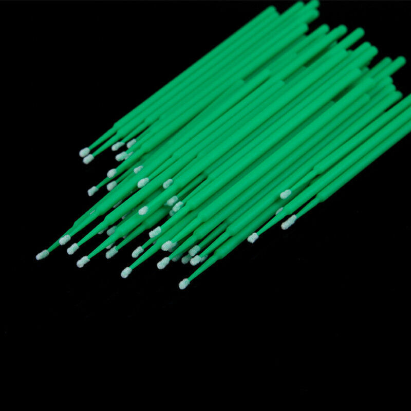 100 _ ватные палочки для бровей и ресниц, пластиковая микро-щетка, одноразовый материал, аппликатор для бровей средней тонкости, ватные палочки