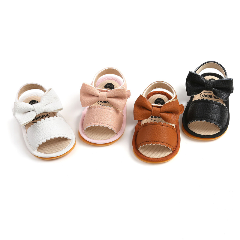 Baby Schoenen Zomer Baby Boy Meisje Schoenen Peuter Flats Sandalen Zachte Rubberen Zool Anti-Slip Strik Crib Eerste Walker schoenen