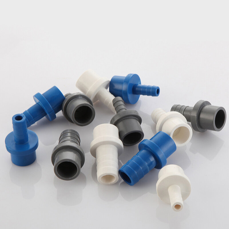 Conector rápido de manguera de PVC, adaptador de plástico duro, accesorios de tubería, 20/25/32mm a 5/8/10/12/14/16/20mm, 1 unidad