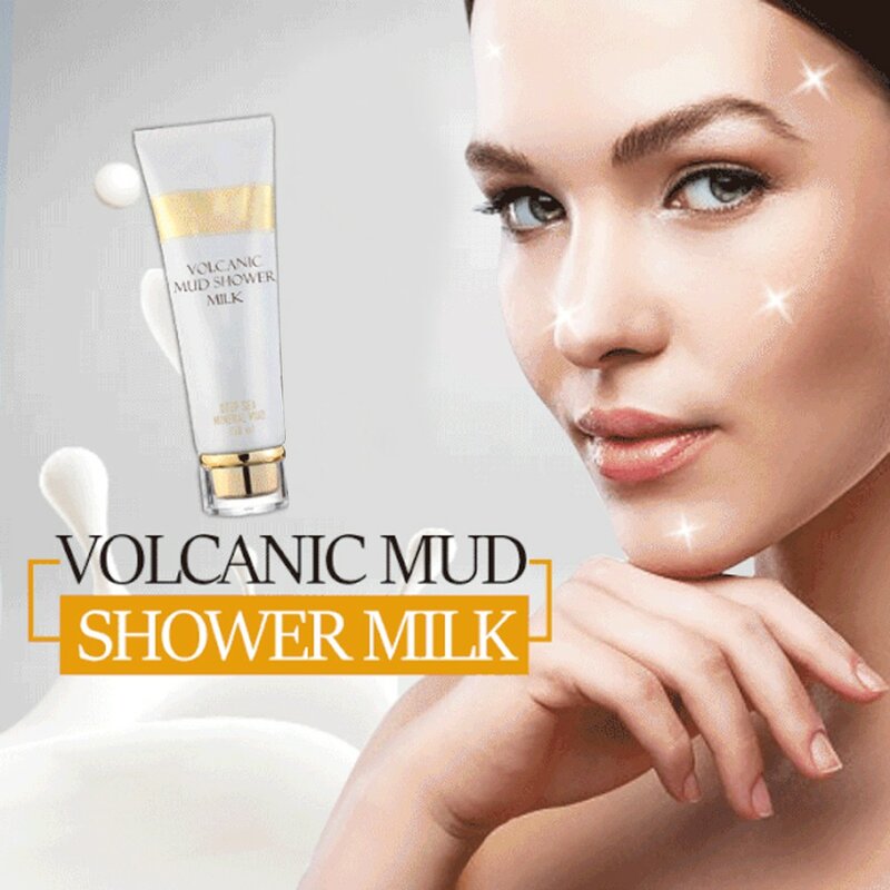 Volcanic Mud Shower Gel Volcanic Mud Body Wash 150ml Whitening Deep Clean Exfoliating Moisturizing Body Shower Gel#0609y30