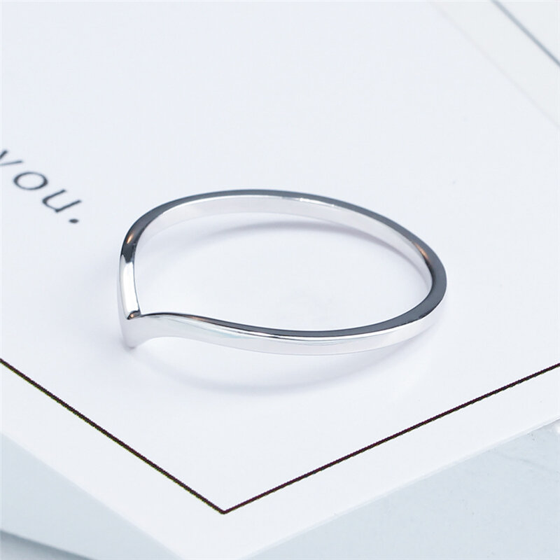 XINSOM Simple 925 Sterling Silver Rings For Women Girls 2020 Korean Fashion Party Wedding Finger Rings Birthday Gift 20MARR1