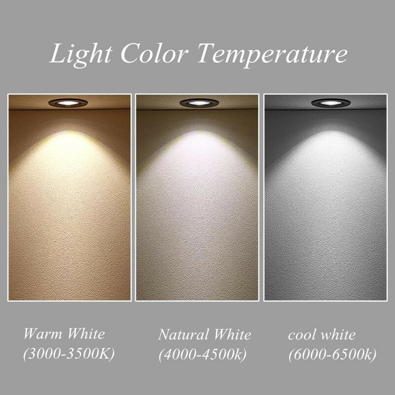 Luces Led empotradas para techo, accesorio de iluminación redondo minimalista, regulable, 9w, 20w, Ac90-260v, Blanco cálido