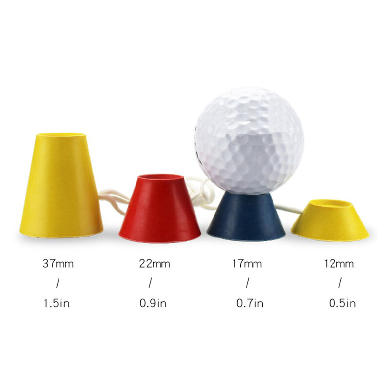 Set of 4 Deluxe Rubber Golf Tees Winter Tees for Golf Training Practice