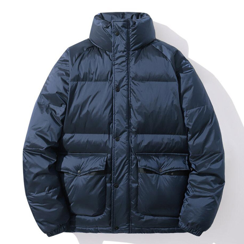 大型ビッグ8XL男性の冬のホワイトダックダウンふわふわフグ上着グレー特大コート男性厚く暖かいジャケット
