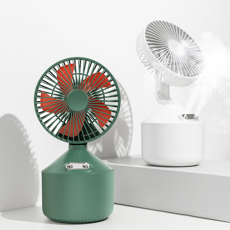 Ventilador de refrigeración con batería recargable de 2020 mAh, mini ventilador, Enfriador de aire, ventilador de vapor de agua personal USB, humidificador para escritorio y hogar, 4000