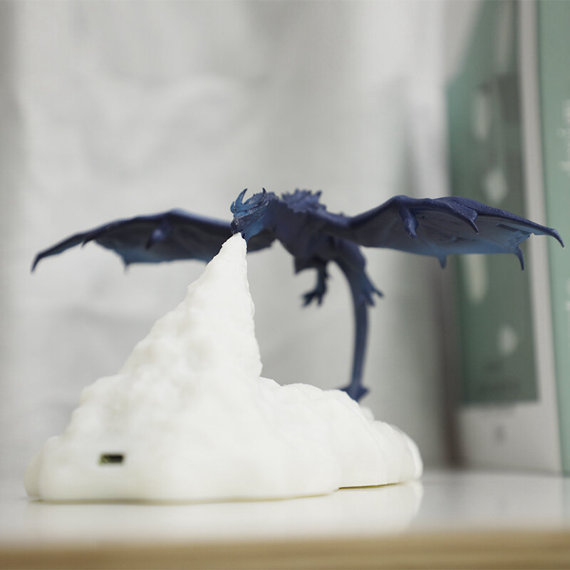 Светодиодный светильник с 3D-принтом Огненный Дракон, ледяной дракон, ночник, перезаряжаемый мягкий светильник для спальни, гостиной, кемпинга, походов, домашнего декора