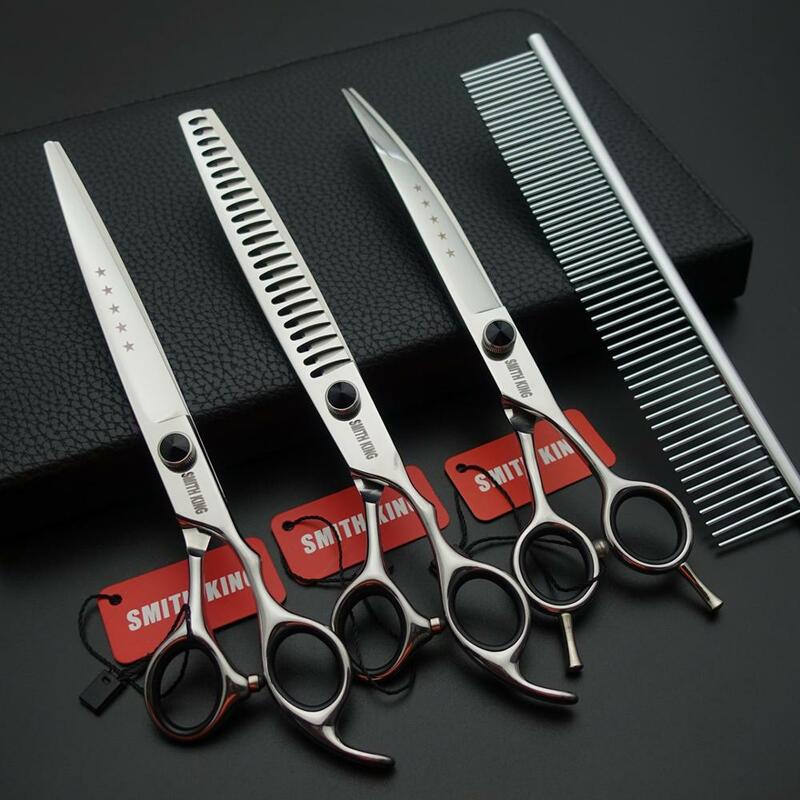 8 inch Professional Pet grooming scissors set,Straight &Thinning &Curved shears