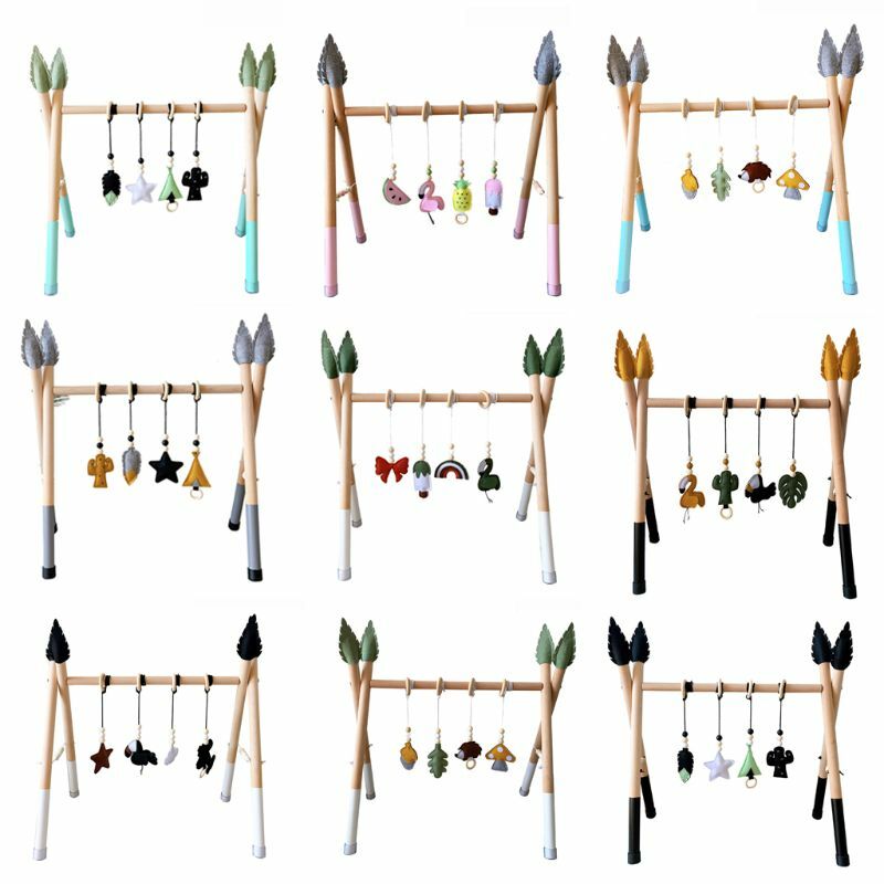 2024 New Baby Fitness Rack Nursery Sensory Ring-pull Toy Infant Toddler Room Decoration