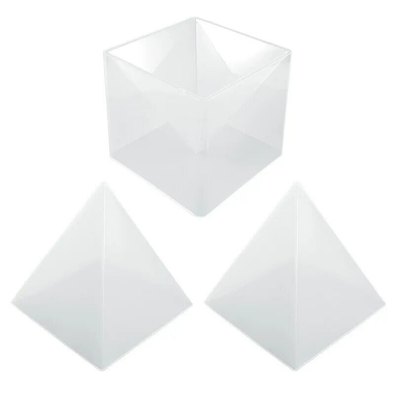 Molde de silicona de pirámide transparente súper grande para bricolaje, Molde de resina de cristal, decoración del hogar, molde de mesa para Resina