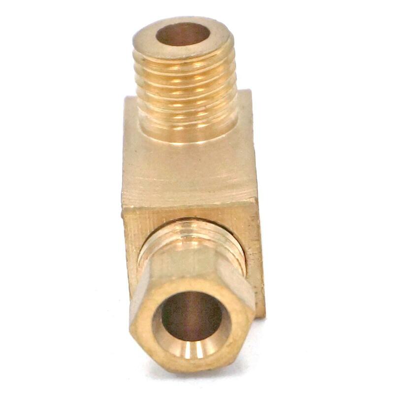 M8 * 1.0 macho x 4mm od tubo 90 graus cotovelo de bronze conector de compressão encaixe de tubulação adaptador para tubo lubrificante
