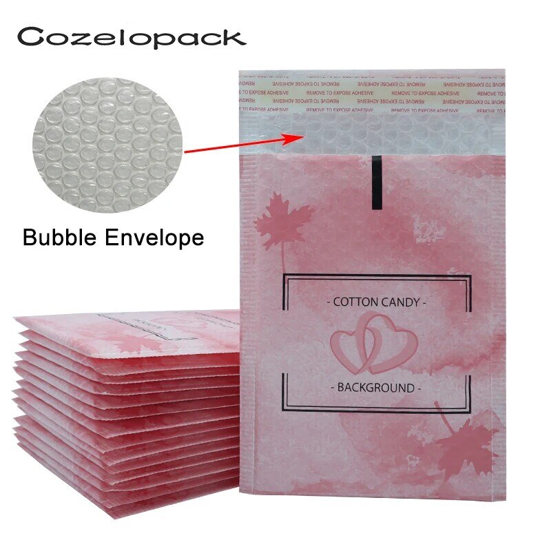 Envelopes com estampa de bolha para transporte, saquinho de plástico bolha 16x20cm, 10 unidades