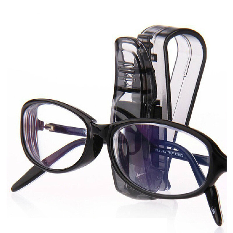 Universal Car Auto Sun Visor แว่นตากล่องแว่นตากันแดดกล่องบัตรผู้ถือขาตั้งยึดปากกาแว่นตารถยนต์อุปกรณ์เสริม