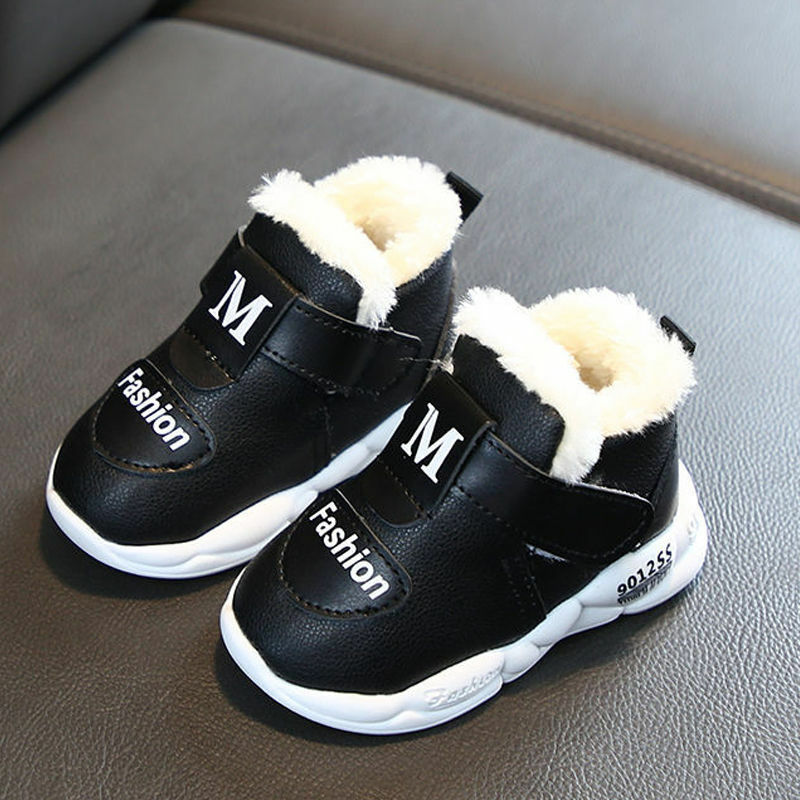 子供ぬいぐるみ暖かい靴puガールズボーイズキッズマーティンブーツ2021冬の新幼児屋外ウォーキングショートブーツ