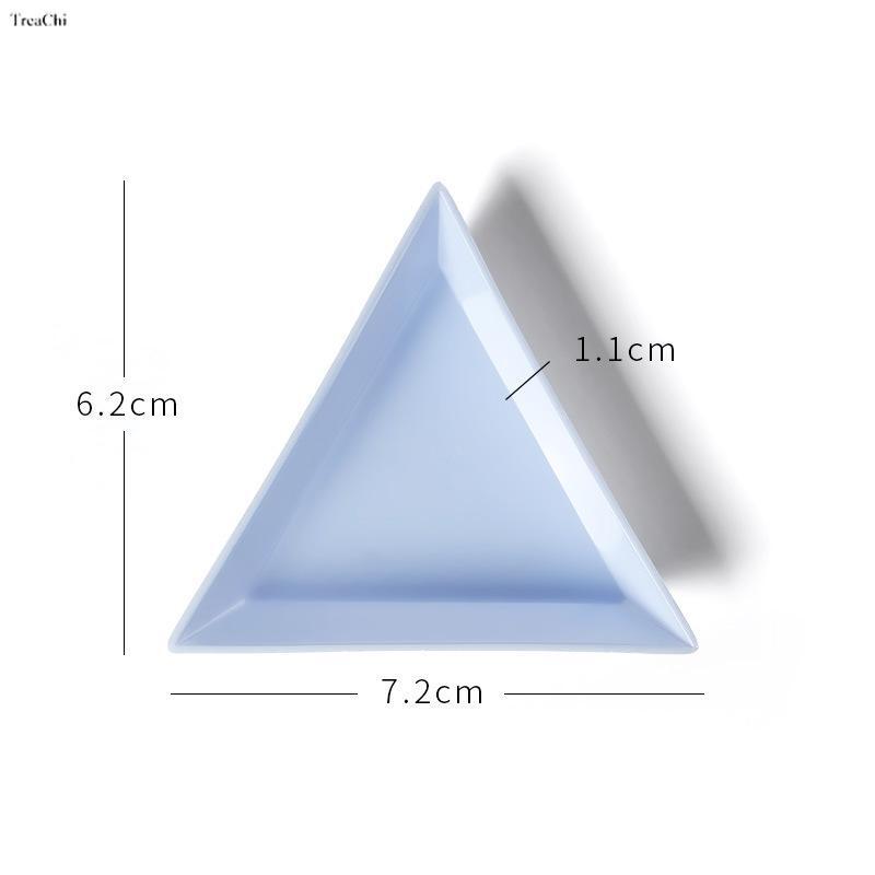 5または10個の三角形の形をしたプラスチック製のプレート,ジュエリー,ビーズ,ラインストーン,ダイヤモンド,収納,7x2.5cm