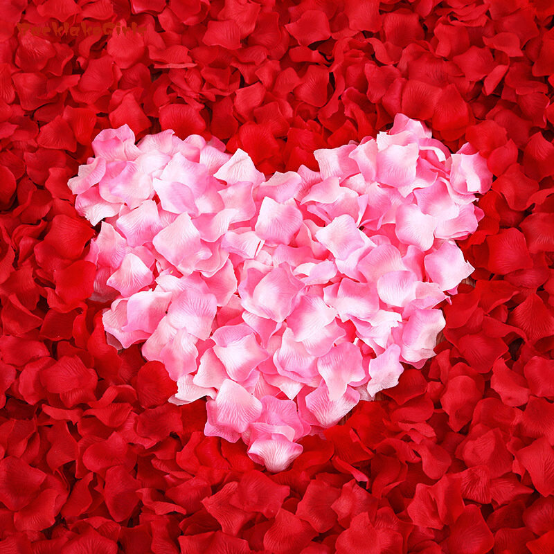 500 штук лепестков роз свадебные аксессуары имитация лепестков роз свадебные комнаты Декоративные лепестки Свадебный Лепесток дождь