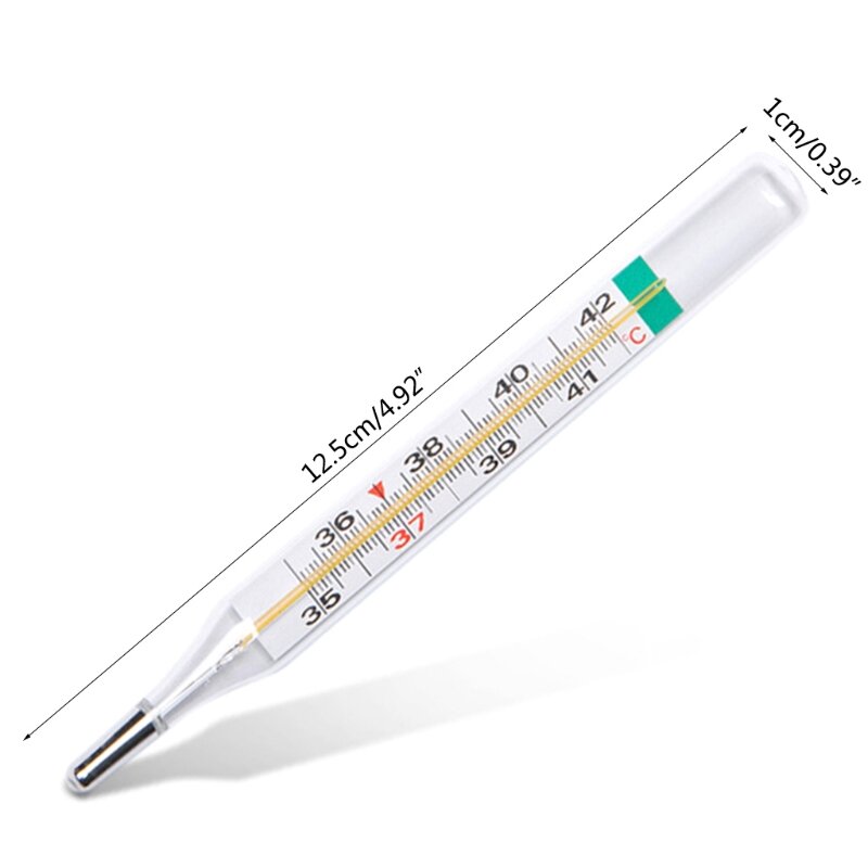 Armpit Mercury Free Thermometer Household Thermometers Temperature Yellow Easy Read Glass Large Screen