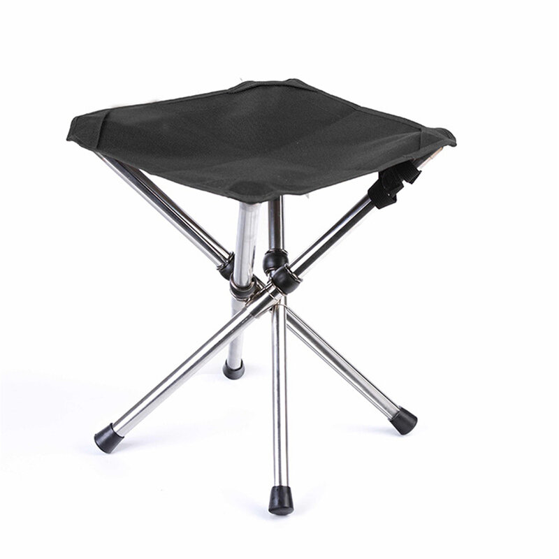 Ze stali nierdzewnej na zewnątrz przenośne składane krzesło wędkarza piknik stołek kempingowy krzesła składane krzesło kempingowe trawnik krzesło plażowe