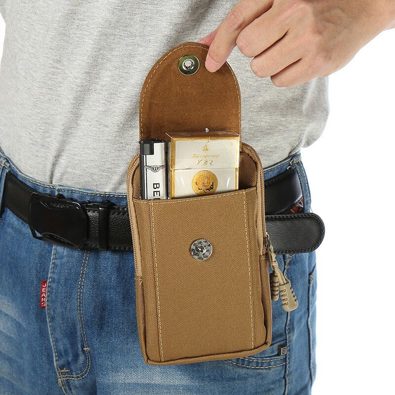 Cintura monocromática para homens, cinto, malote do telefone, bolso do telefone móvel, fecho magnético, sacos portáteis com gancho, alta qualidade, corrida esportiva