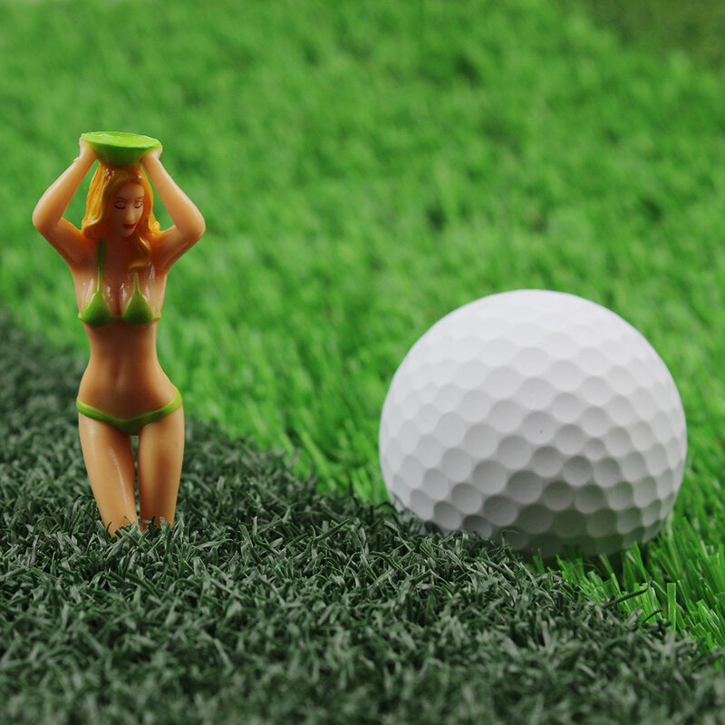 6 pçs novidade sexy bikini tee de golfe plástico acessórios