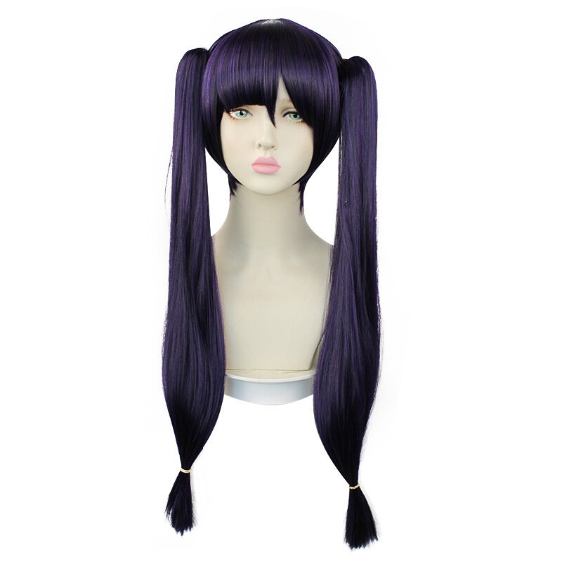 Gioco Genshin Impact Mona coda di cavallo parrucca lunga Costume Cosplay parrucche sintetiche termoresistenti per capelli da donna