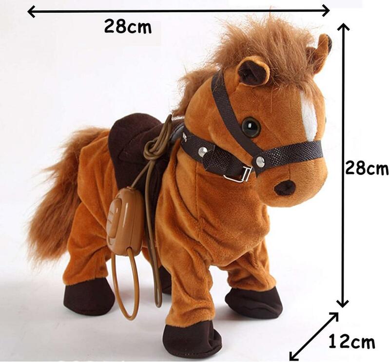 Elektronik Interaktif Kuda Berjalan Kuda dengan Remote Control Tali Menari Bernyanyi Berjalan Musik Kuda Hewan Peliharaan Mainan untuk Anak-anak