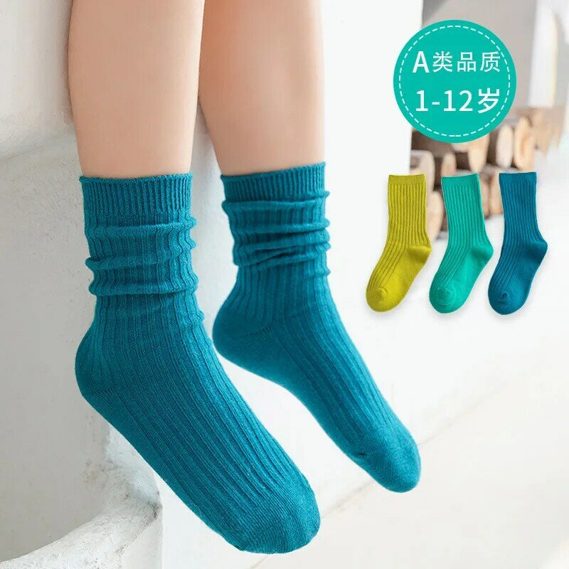От 1 до 14 лет, модная продукция, высококачественные детские носки из чёсаного хлопка с ворсом флуоресцентные носки без пятки ярких цветов