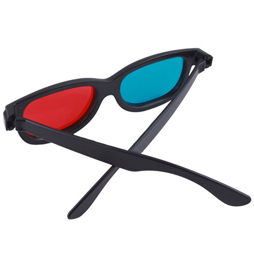 Gafas ligeras para hombre y mujer, lentes 3D con montura de plástico, color rojo y azul cian, para juego de película Anaglyph, DVD, accesorios de fiesta