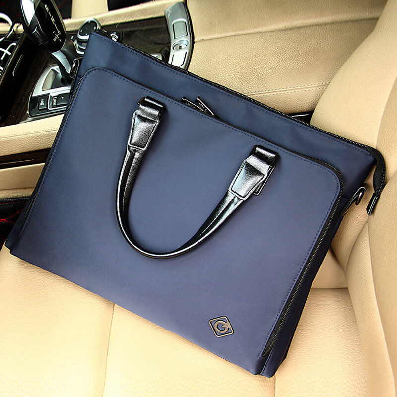 Solid Fashion Briefcase Women Office Bag 14 Inch Laptop Bag Waterproof Portable Business Tote Bag