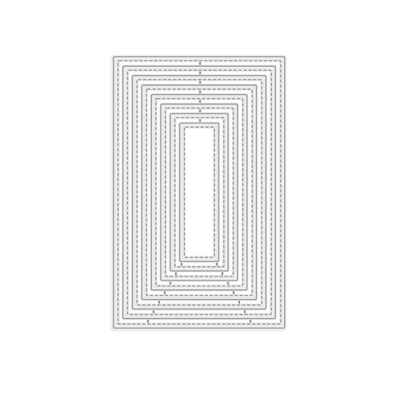 Nouvelles matrices de découpe en métal Rectangles, pour bricolage, Scrapbooking, décor et fabrication de cartes, gaufrage artisanal sans timbre, 2021