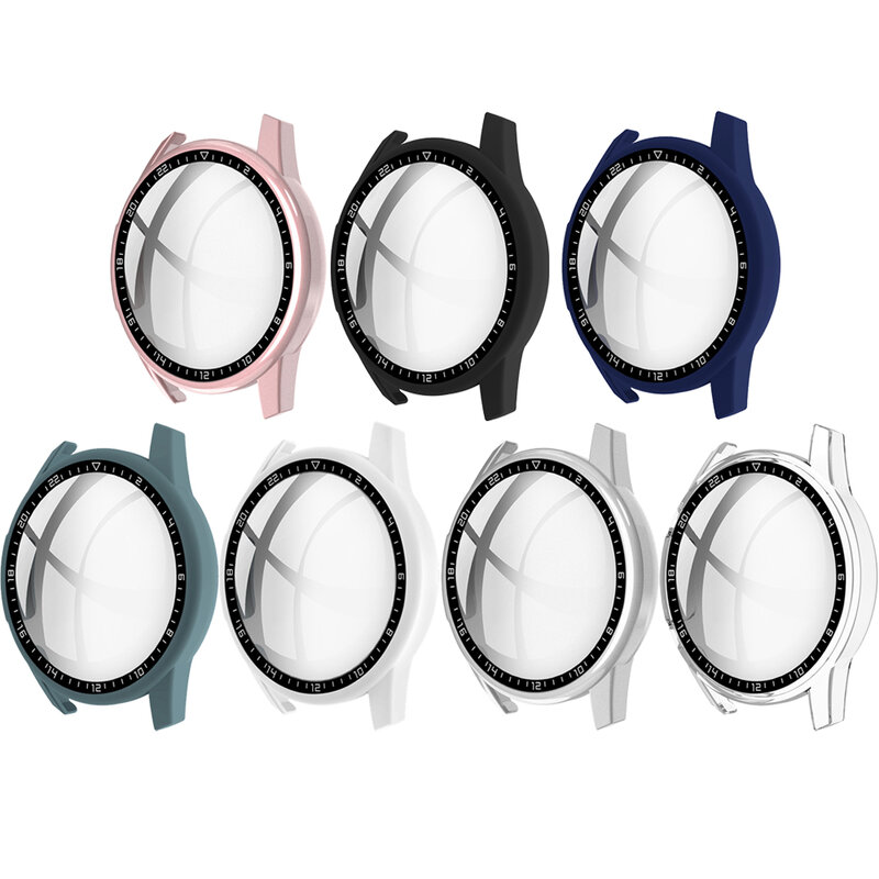 Чехол для Huawei Watch 3 Pro/GT 2e/2 Pro/2 46 мм, полное покрытие, бампер, закаленное стекло для Honor magic watch 2 46 мм, чехол для экрана