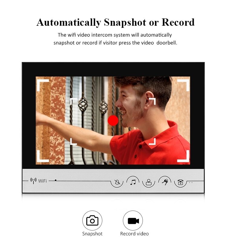 WIFI Video Intercom Smart Phone Remote Control Wireless Doorbell Camera IOS/Android APP