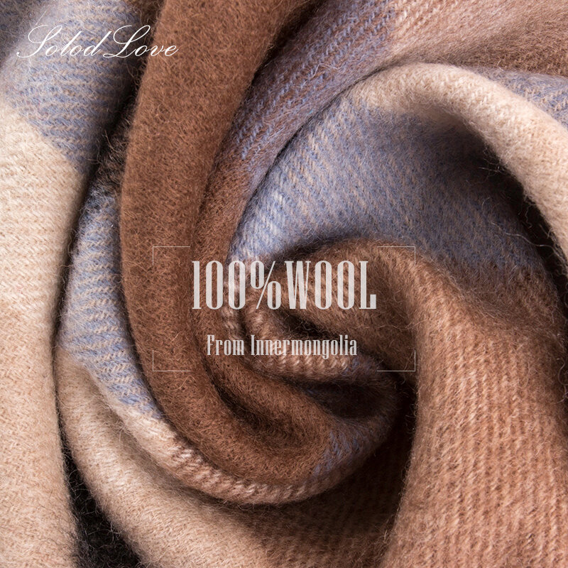 Lenço casual de caxemira masculino e feminino, lenço foulard, pashmina quente, monocromático, moda inverno