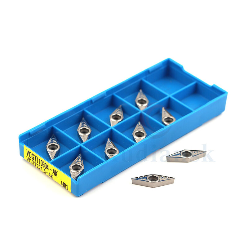 10pcs VCGT1103 Carbide Inserts +S16Q-SVUCR11 S20R-SVUCR11 Inner Hole Turning Tool Holder S16Q-SVUCL11 Arbor CNC Lathe Tools Suit