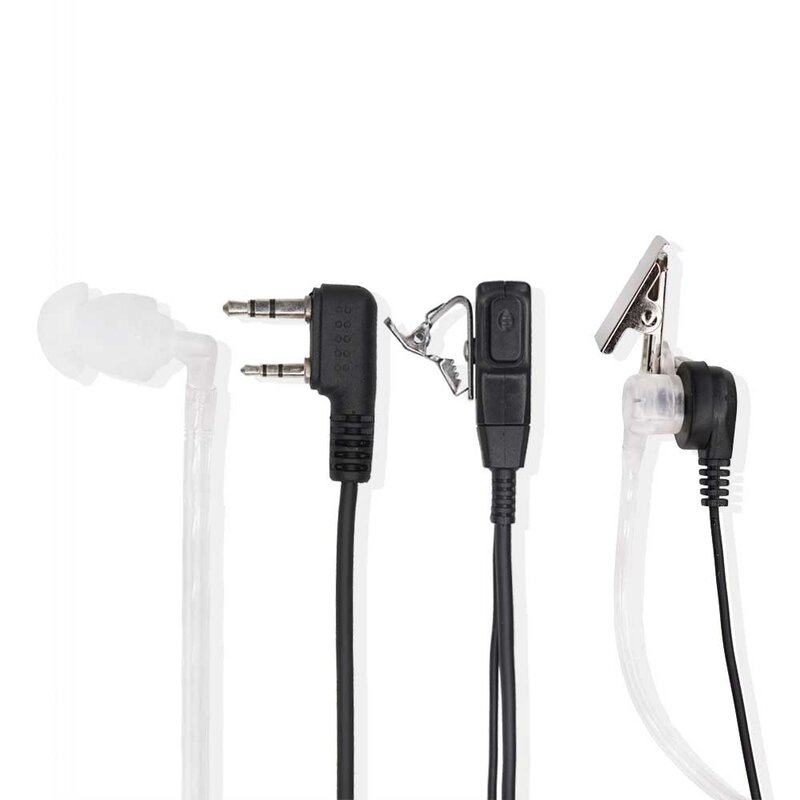Baofeng-auriculares de tubo acústico de aire de Radio, cascos transparentes con puerto K, micrófono PPT, auricular para Walkie Talkie, BF-888S, UV-82