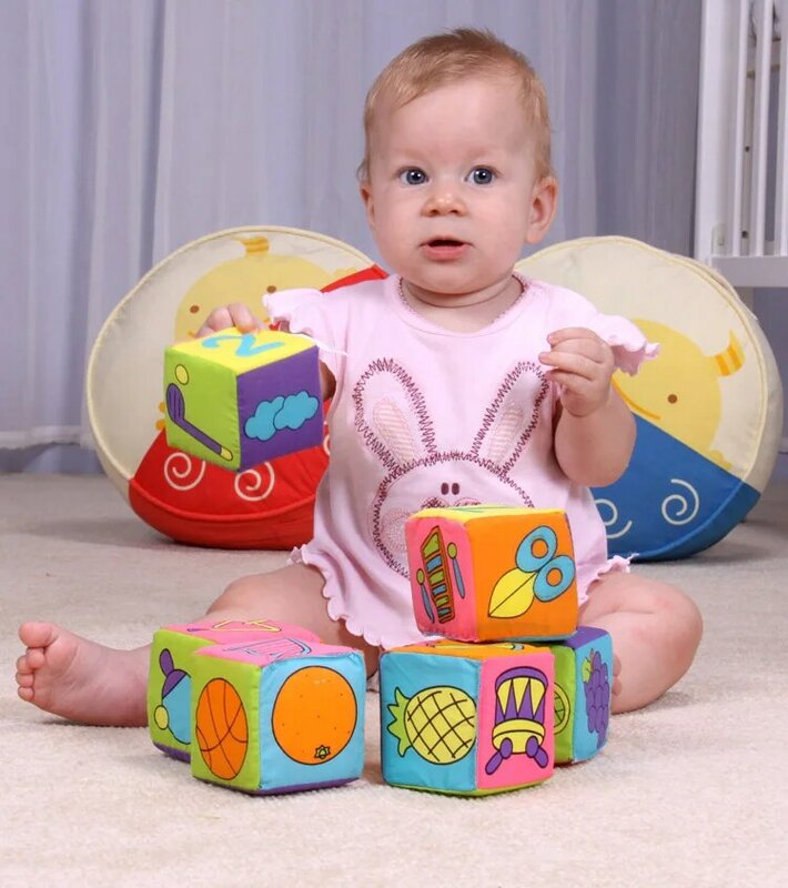 Décennie s mentaires oriels en tissu souple pour enfants, ensembles de blocs souples assortis pour bébé, blocs de construction empilables Montessori, jouets hochets