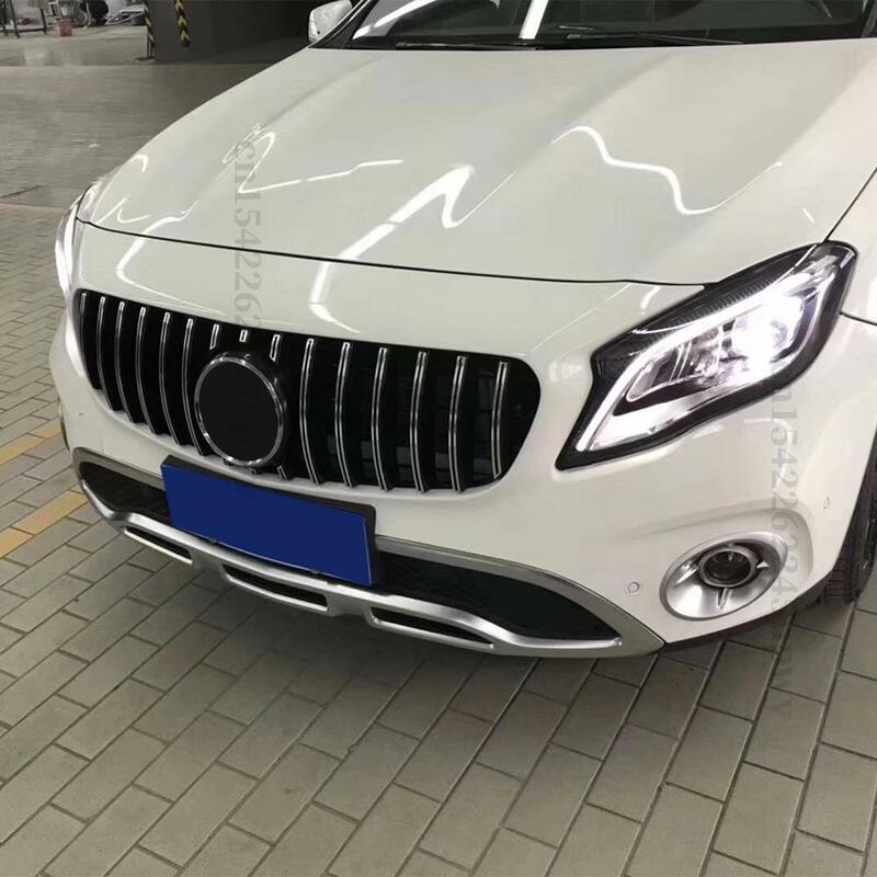 Front Grille Racing Bumper Grill For Mercedes Benz GLA X156 2014-2019 Sport Modification Middle Hood Mesh Decoration Replacement