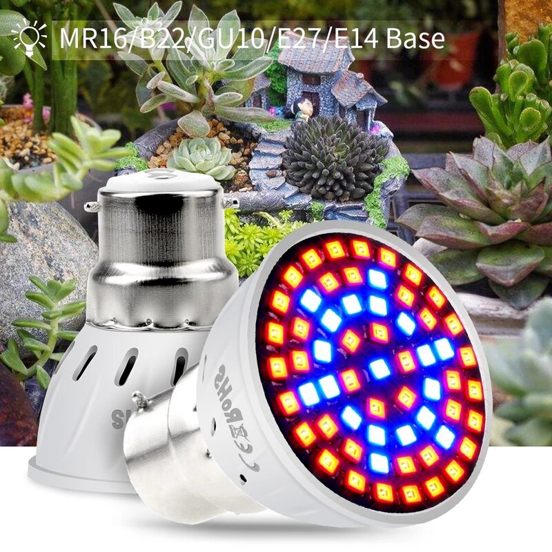 Phyto-lampe LED pour culture de plantes, E26, E27, E14, SMD2835, éclairage pour serre, plantes, semis